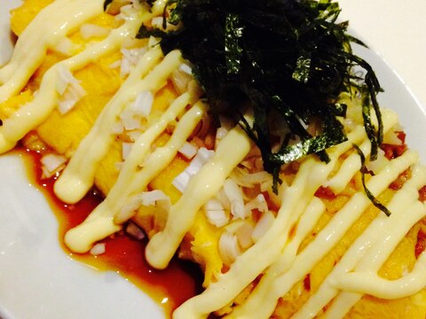 和風納豆チーズオムレツ♡